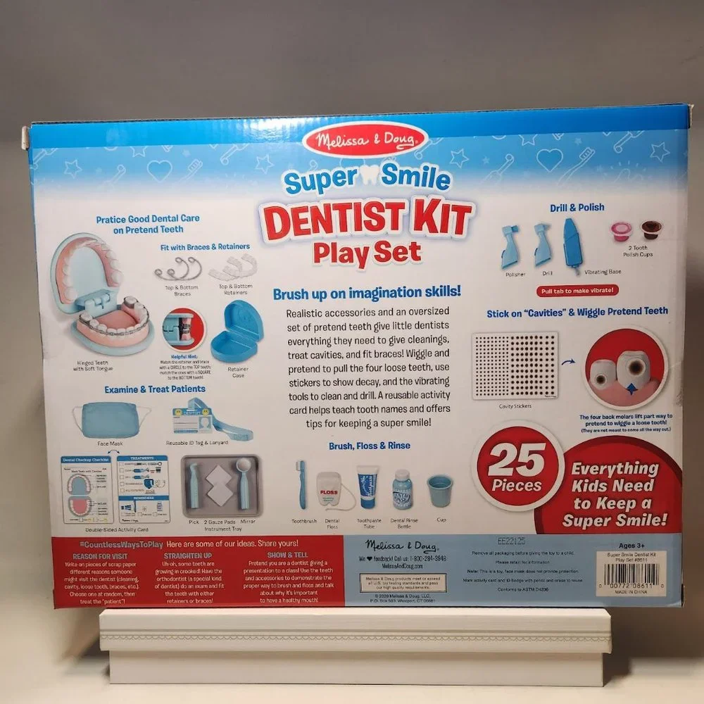 NEW Melissa & Doug Dentist Dental Pretend Play Teeth Set 25-piece